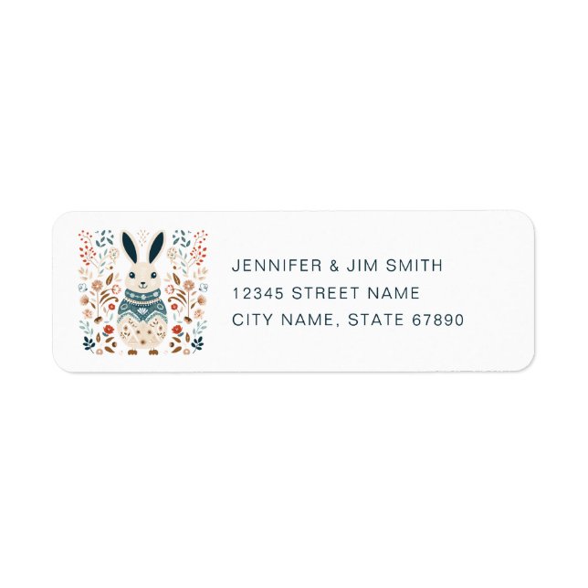 Nordic Bunny Return Address Labels (Front)