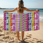 Nordic Christmas Colourful Winter Knitted Pattern Beach Towel<br><div class="desc">This modern design features a colourful knitted winter pattern with reindeer and snowflakes. Perfect for Christmas gifts #christmas #holidays #festive #nordic #holidaydecor #hygge #bathroom #bathroomdecor #christmasdecor #christmasgifts #holidaygifts #beach #beachtowels #sports #outdoor #towels #home #homedecor #xmas #gifts #gift #giftsforher</div>