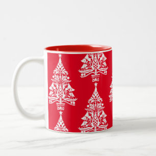 Nordic Christmas Decorations Two-Tone Coffee Mug