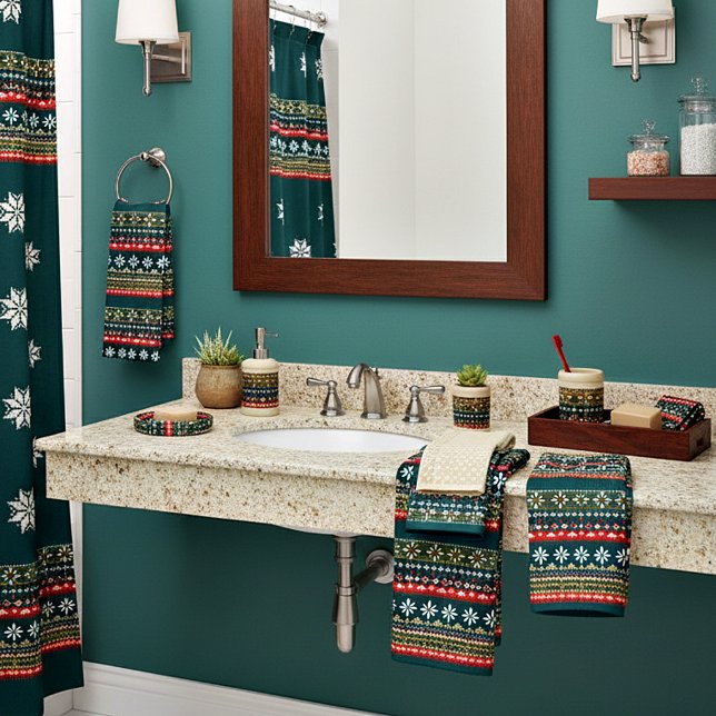 Nordic christmas pattern bath towel set (Creator Uploaded)