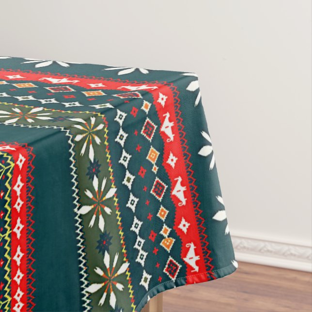 Nordic christmas pattern tablecloth (In Situ)