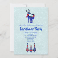 Nordic Christmas Reindeer Pair Party