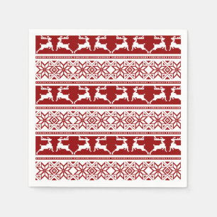Nordic Christmas Scandinavian Reindeer Napkin