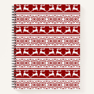 Nordic Christmas Scandinavian Reindeer Notebook