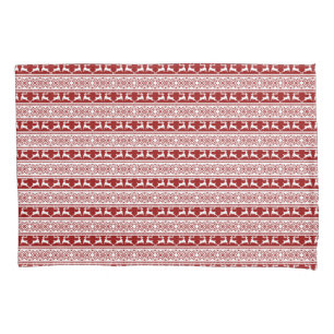 Nordic Christmas Scandinavian Reindeer Pillowcase