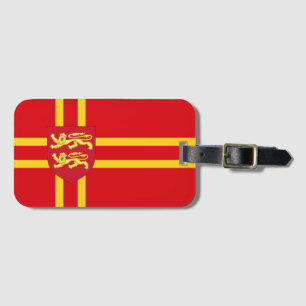Nordic Cross flag of Normandy (with coat of arms) Luggage Tag