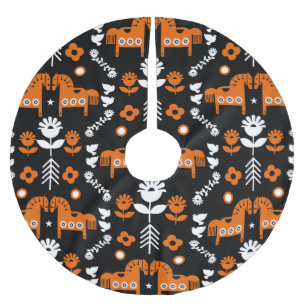 Nordic Data Horse Home Decor Brushed Polyester Tree Skirt