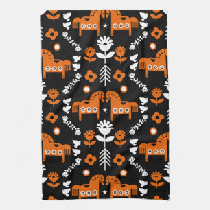 Nordic Data Horse Home Decor Kitchen Towel