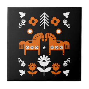 Nordic Data Horse Home Decor Tile