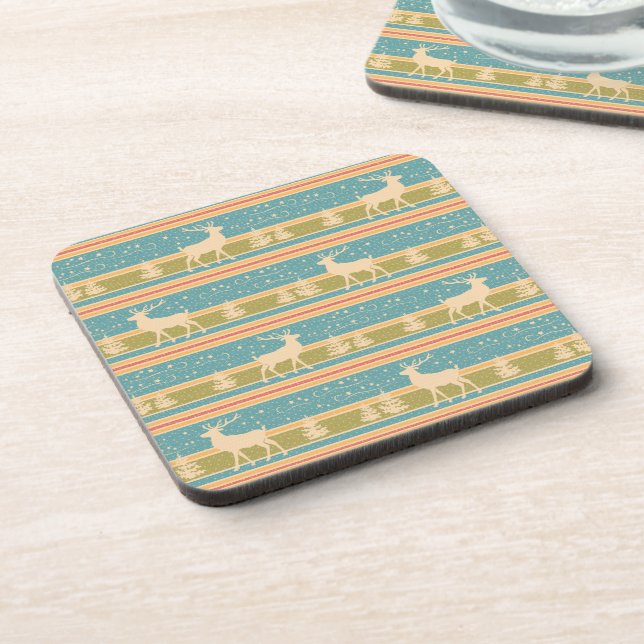 Nordic Ethnic New Year pattern. Coaster (Left Side)