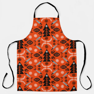 Nordic Folk Art Fish Apron