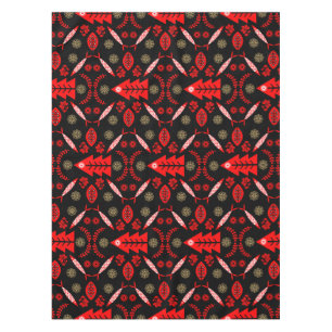 Nordic Folk Art Fish Tablecloth