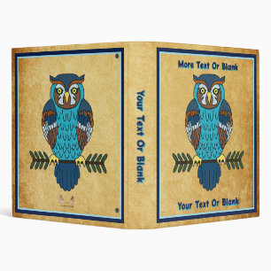 Nordic Folk Art Owl Binder