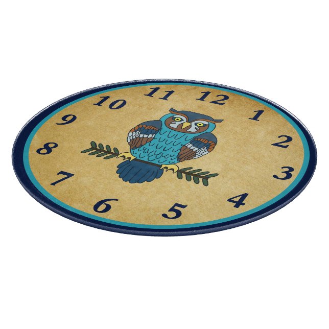 Nordic Folk Art Owl Cutting Board (Corner)