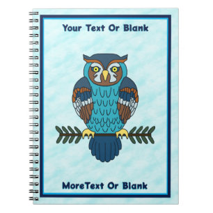 Nordic Folk Art Owl Notebook