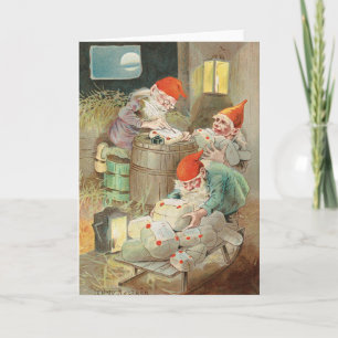 Nordic Folk Christmas Tomte Scandinavian Card