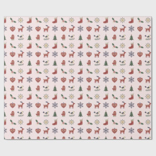 Nordic Folk Christmas Wrapping Paper