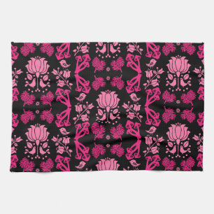 Nordic Forest Mushroom Folk Art Kitchen Towel