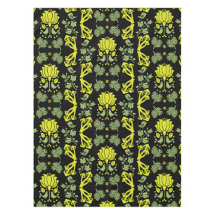 Nordic Forest Mushroom Folk Art Tablecloth