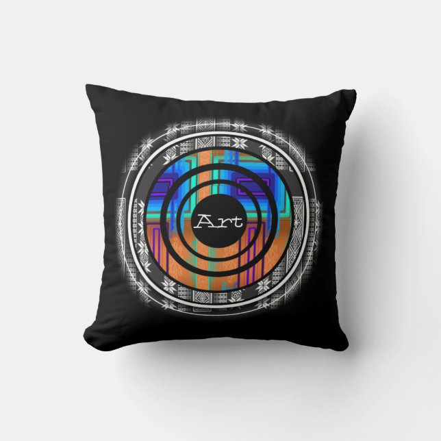 Nordic Future Monogram Throw Pillow (Front)