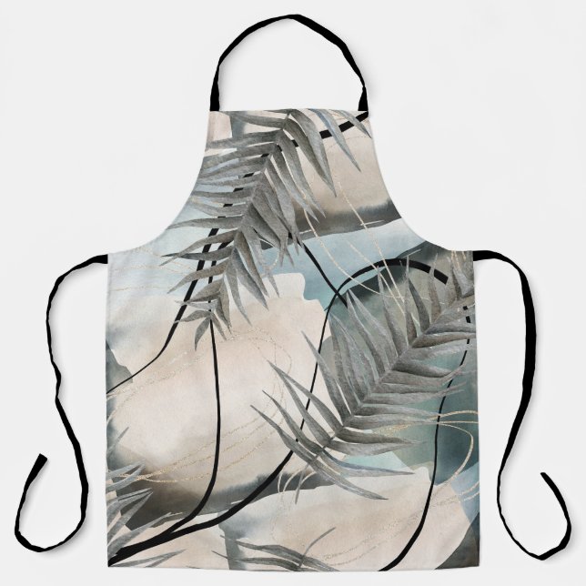 Nordic Geometric Floral Marble Apron (Front)