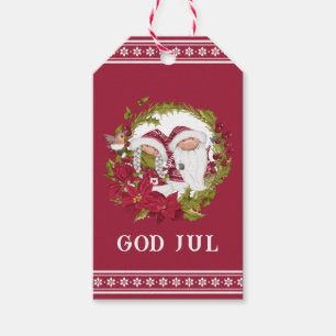 Nordic Gnome   God Jule   Norwegian Christmas Gift Tags