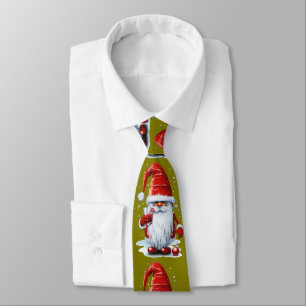 Nordic Gnome Holding A Glass Of‎ Pomegranate Juice Tie