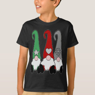 Nordic Gnome Red Grey Hat Christmas Swedish Tomte T-Shirt