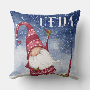 Nordic Gnome Ufda Christmas Throw Pillow