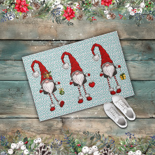 Nordic Gnomes Mistletoe Pattern  Doormat