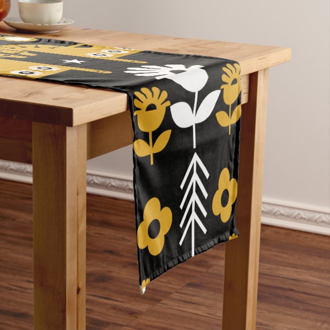 Nordic Horse Home Decor Short Table Runner (In Situ)