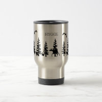Nordic Hygge with forest and animals in black
