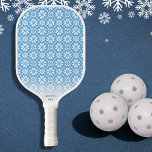 Nordic Knit Pattern Blue White Personalized Text Pickleball Paddle<br><div class="desc">Play in style with this pickleball paddle featuring a classic nordic knit pattern one side and beautiful blue background on the other side. Add your custom text to personalize - name, monogram, club name, phone number, etc. You're sure to take your game up a notch with this paddle that's perfect...</div>