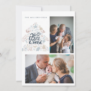 Nordic Merry Christmas Family Photo Christmas  Holiday Card