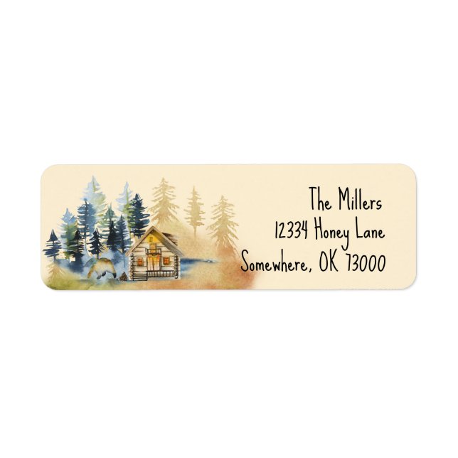 Nordic/Mountain Address Labels Personalized (Front)