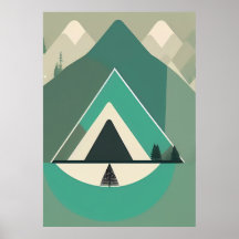 Nordic Mountain : Poster Abstrait pour décoration