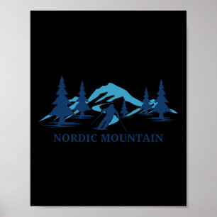 Nordic Mountain Wisconsin Ski Resort Skiing Skier  Poster