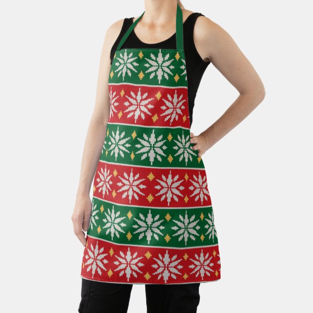 Nordic Noel Knit Apron (Insitu)