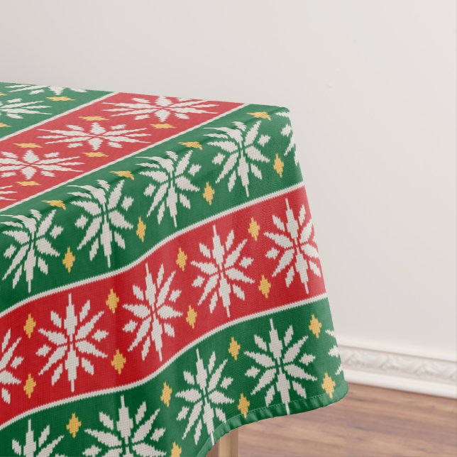 Nordic Noel Knit Tablecloth (In Situ)