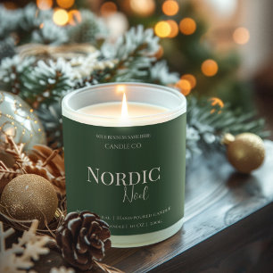 Nordic Noel Pine & Birch Candle Label