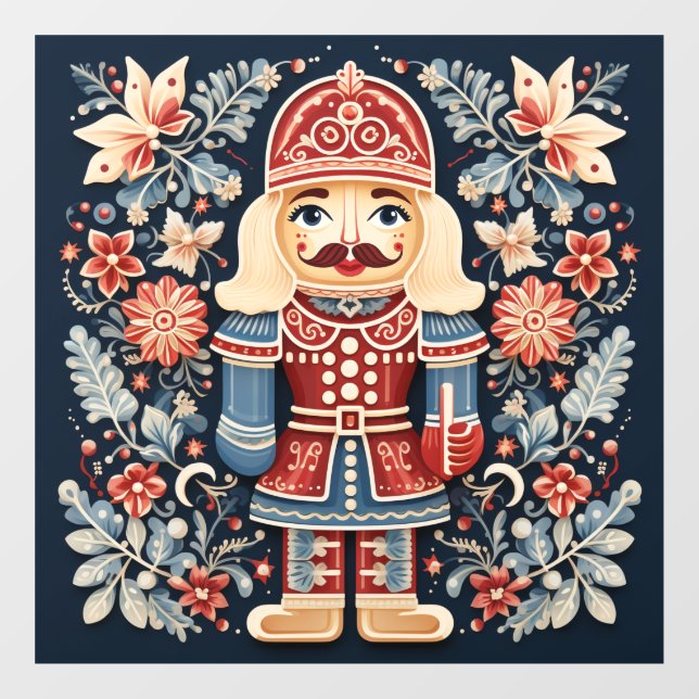 Nordic Nutcracker Window Cling (Sheet)