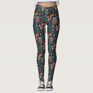 Nordic Owl Pattern Leggings
