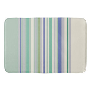Nordic Pastel Geometric Pattern Bath Mat