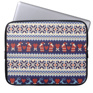 Nordic Pattern: Charming Illustration Laptop Sleeve