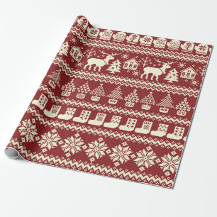 Nordic pattern illustration wrapping paper