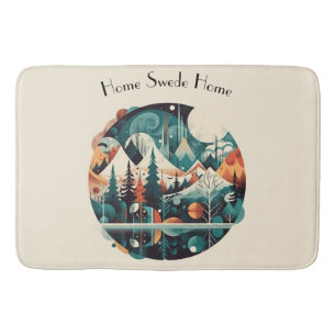 Nordic Pines & Peaks, custom Bath Mat