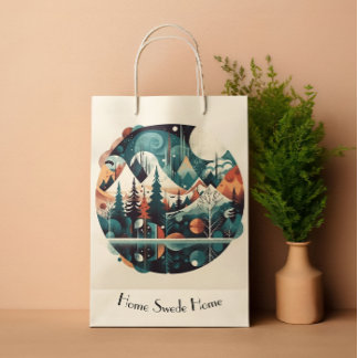 Nordic Pines & Peaks, custom Medium Gift Bag