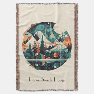 Nordic Pines & Peaks, custom Throw Blanket