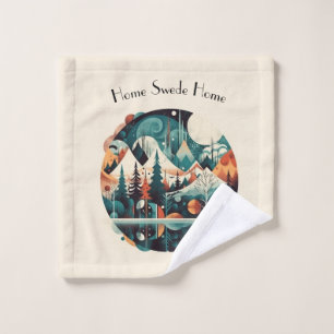 Nordic Pines & Peaks, custom Wash Cloth