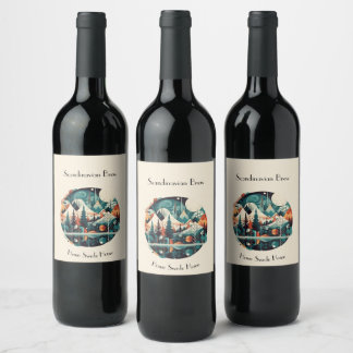Nordic Pines & Peaks, custom Wine Label